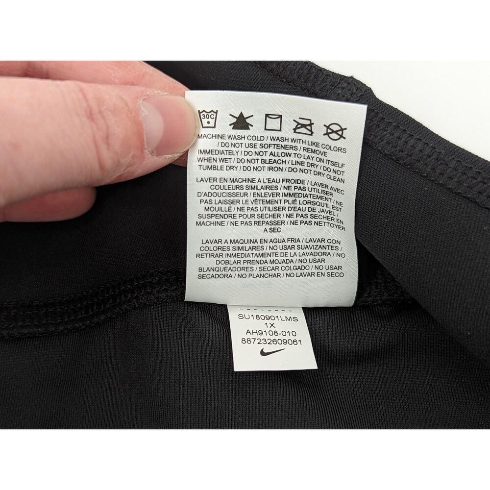 Nike Ladies Power Victory Crop Leggings Yoga Pants Training Black Peach Size 1X - Picture 10 of 10
